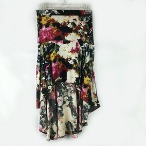 Kimchi Blue Abstract Flower High Low Skirt